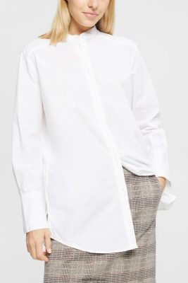 Esprit Belgique - Esprit blouse à col rond, coton biologique noir femmes DJX6JH334 chemisiers