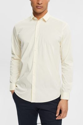Esprit Belgique - Esprit chemise cintrée blanc cassé hommes DJX6JH784 chemises
