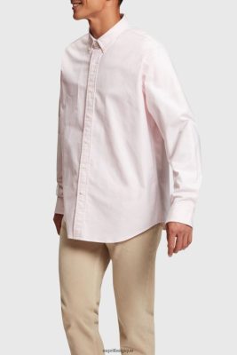 Esprit Belgique - Esprit chemise oxford coupe décontractée à imprimé intégral rose clair hommes DJX6JH796 chemises