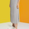 Esprit Belgique - Esprit jupe mi-longue plissée gris moyen femmes DJX6JH481 jupes