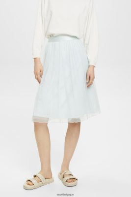 Esprit Belgique - Esprit jupe midi effet pailleté vert aqua clair femmes DJX6JH268 jupes