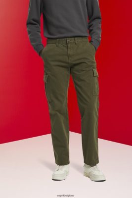 Esprit Belgique - Esprit pantalon cargo kaki foncé hommes DJX6JH730 pantalons et pantalons
