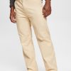 Esprit Belgique - Esprit pantalon chino coupe large beige crème hommes DJX6JH331 pantalons et pantalons
