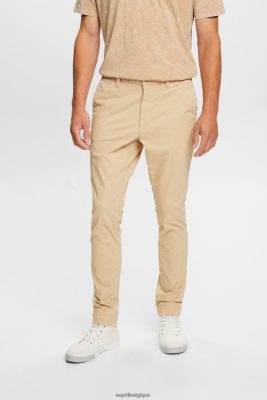 Esprit Belgique - Esprit pantalon chino slim sable hommes DJX6JH592 pantalons et pantalons