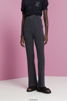 Esprit Belgique - Esprit pantalon en maille à effet pailleté marine femmes DJX6JH259 pantalons et pantalons