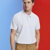 Esprit Belgique - Esprit polo en piqué de coton délavé bleu pastel hommes DJX6JH709 polos