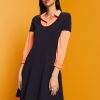 Esprit Belgique - Esprit robe courte en jersey marine femmes DJX6JH61 robes