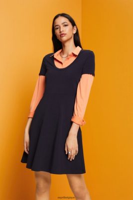 Esprit Belgique - Esprit robe courte en jersey marine femmes DJX6JH61 robes