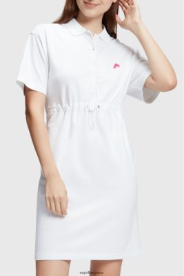Esprit Belgique - Esprit robe polo plissée Dolphin Tennis Club blanc femmes DJX6JH502 robes