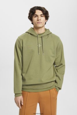 Esprit Belgique - Esprit sweat à capuche avec logo imprimé sur la poitrine olive hommes DJX6JH640 sweats et sweats à capuche