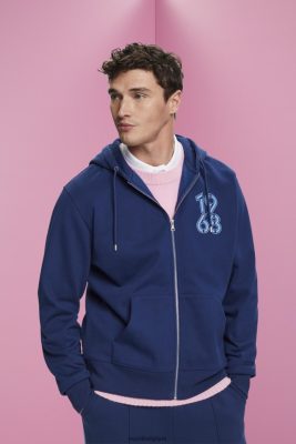 Esprit Belgique - Esprit sweat à capuche zippé sur toute la longueur encre hommes DJX6JH637 sweats et sweats à capuche