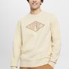 Esprit Belgique - Esprit sweat à logo imprimé beige hommes DJX6JH655 sweats et sweats à capuche