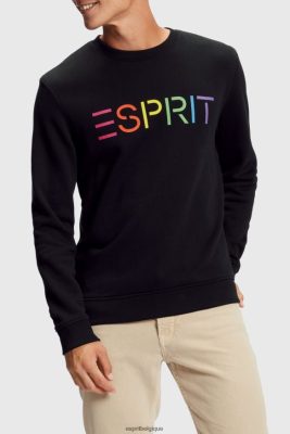 Esprit Belgique - Esprit sweat à logo imprimé noir hommes DJX6JH868 sweats et sweats à capuche
