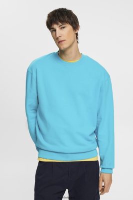 Esprit Belgique - Esprit sweat-shirt avec logo brodé sur la manche vert d'eau hommes DJX6JH724 sweats et sweats à capuche