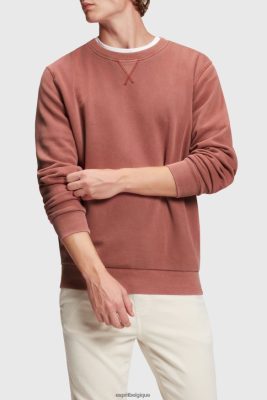 Esprit Belgique - Esprit sweat-shirt à col rond durable terre cuite hommes DJX6JH937 sweats et sweats à capuche