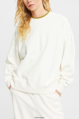 Esprit Belgique - Esprit sweat-shirt coupe décontractée blanc cassé femmes DJX6JH523 sweats et sweats à capuche