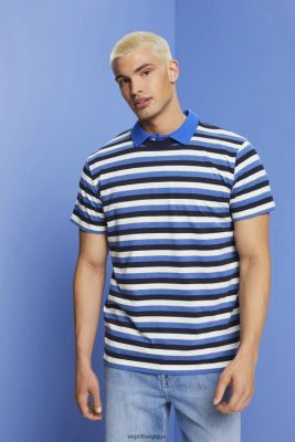 Esprit Belgique - Esprit t-shirt en jersey rayé, 100% coton marine hommes DJX6JH736 t-shirts