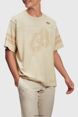 Esprit Belgique - Esprit t-shirt à imprimé graphique à manches rayées beige clair hommes DJX6JH805 t-shirts