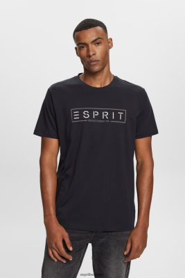 Esprit Belgique - Esprit t-shirt à logo en jersey, 100% coton noir hommes DJX6JH733 t-shirts