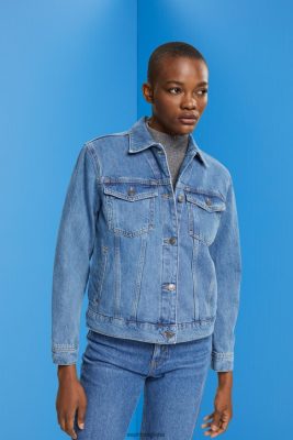 Esprit Belgique - Esprit veste en jean bleu délavé moyen femmes DJX6JH553 vestes