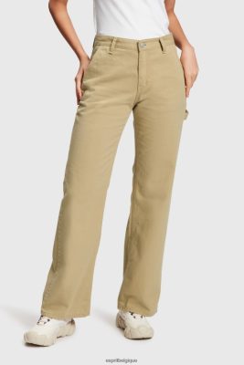 Esprit Pantalon - ESPRIT x Rest & Recreation capsule pantalon cargo en jean beige femmes DJX6JH476 jean