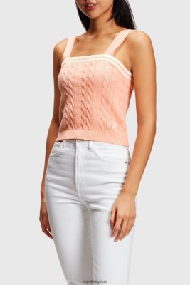 Esprit Pantalon - Esprit caraco torsadé à logo dauphin rose femmes DJX6JH410 pulls
