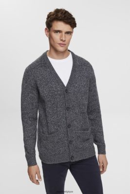 Esprit Pantalon - Esprit cardigan tricoté avec boutons marine hommes DJX6JH698 pulls