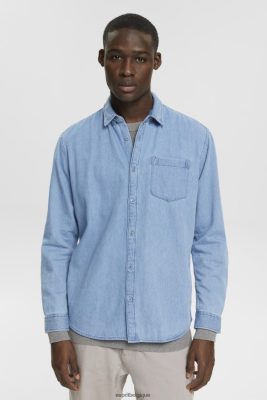 Esprit Pantalon - Esprit chemise en jean lavage à la lumière bleue hommes DJX6JH737 chemises