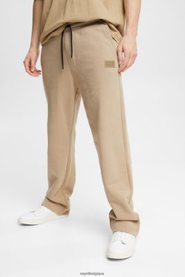 Esprit Pantalon - Esprit en matière recyclée : bas de survêtement à jambe large kaki pâle hommes DJX6JH941 pantalons et pantalons