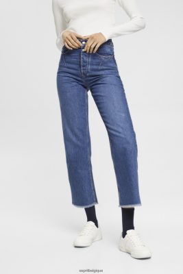 Esprit Pantalon - Esprit jean coupe papa taille haute effet vieilli bleu délavé moyen femmes DJX6JH254 jean