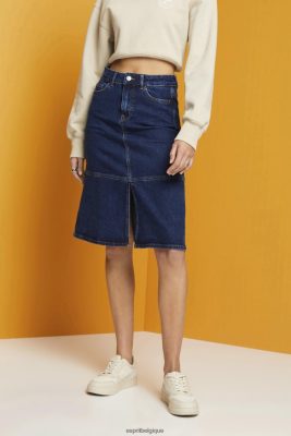 Esprit Pantalon - Esprit jupe en jean jusqu'aux genoux bleu délavé moyen femmes DJX6JH269 jupes