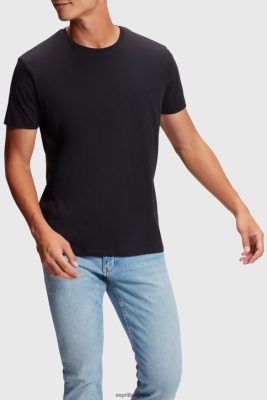 Esprit Pantalon - Esprit lot de deux t-shirts à col rond en coton noir et blanc hommes DJX6JH857 t-shirts