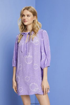 Esprit Pantalon - Esprit mini-robe à motifs avec nœud papillon blanc femmes DJX6JH230 robes