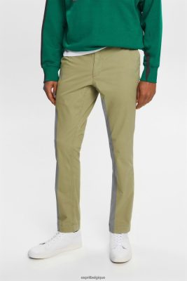 Esprit Pantalon - Esprit pantalon chino slim kaki clair hommes DJX6JH593 pantalons et pantalons