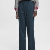 Esprit Pantalon - Esprit pantalon large bleu pétrole femmes DJX6JH437 pantalons et pantalons