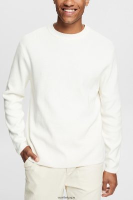 Esprit Pantalon - Esprit pull en tricot blanc cassé hommes DJX6JH839 pulls