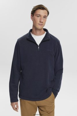 Esprit Pantalon - Esprit pull troy à demi-zip marine hommes DJX6JH620 sweats et sweats à capuche