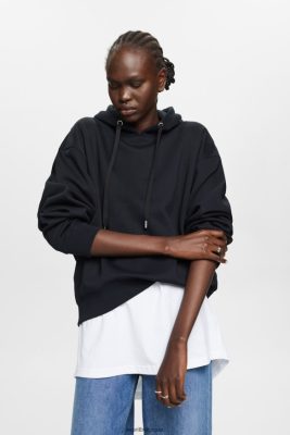 Esprit Pantalon - Esprit recyclé : sweat à capuche oversize noir femmes DJX6JH29 sweats et sweats à capuche