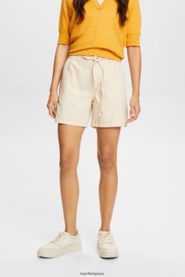 Esprit Pantalon - Esprit short décontracté avec taille élastiquée rose pastel femmes DJX6JH299 shorts