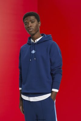 Esprit Pantalon - Esprit sweat à capuche avec logo imprimé sur la poitrine encre hommes DJX6JH641 sweats et sweats à capuche