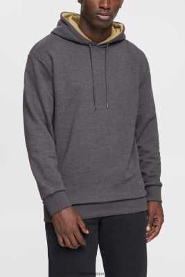 Esprit Pantalon - Esprit sweat à capuche gris foncé hommes DJX6JH887 sweats et sweats à capuche