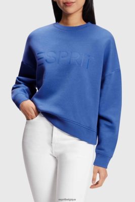 Esprit Pantalon - Esprit sweat à logo imprimé bleu femmes DJX6JH464 sweats et sweats à capuche