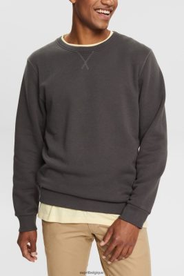 Esprit Pantalon - Esprit sweat-shirt à col rond durable noir hommes DJX6JH935 sweats et sweats à capuche