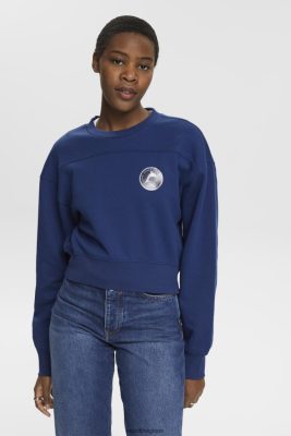 Esprit Pantalon - Esprit sweat-shirt court encre femmes DJX6JH155 sweats et sweats à capuche