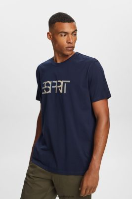 Esprit Pantalon - Esprit t-shirt avec imprimé sur le devant, 100% coton marine hommes DJX6JH740 t-shirts