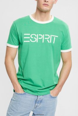 Esprit Pantalon - Esprit t-shirt en jersey à logo imprimé vert hommes DJX6JH950 t-shirts
