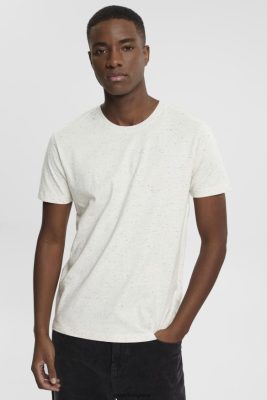 Esprit Pantalon - Esprit t-shirt en jersey moucheté blanc hommes DJX6JH779 t-shirts
