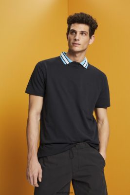 Esprit Pantalon - Esprit t-shirt à logo, 100% coton noir hommes DJX6JH668 t-shirts