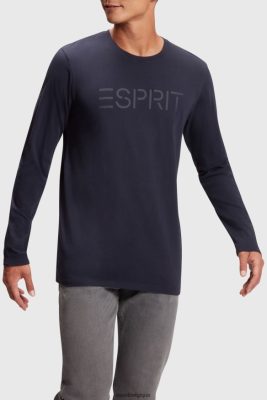 Esprit Pantalon - Esprit t-shirt à logo imprimé marine hommes DJX6JH866 t-shirts