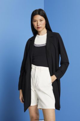 Esprit Robe De Plage - Esprit blazer long en jersey, lenzing ecovero noir femmes DJX6JH240 manteaux